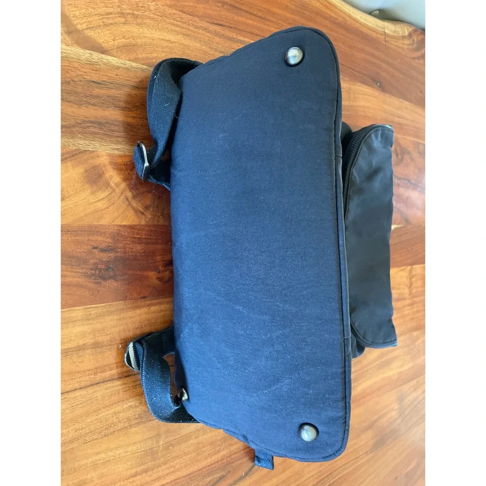Sweaty Betty All Sport‎ Backpack Black Scuba Gym Commuter Bag Fold Over Zip